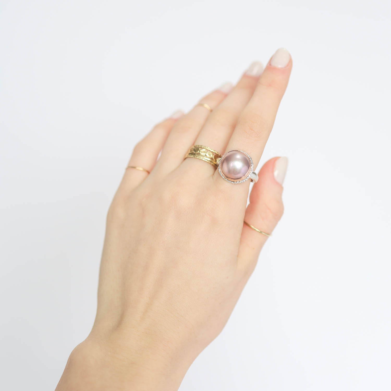 Jamie Joseph Trunk Show: Ring 86,Pink cultured pearl