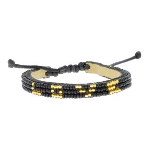 Love is Project:Bracelet, Skinny LOVE, Black/Gold