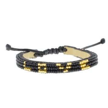 Love is Project:Bracelet, Skinny LOVE, Black/Gold