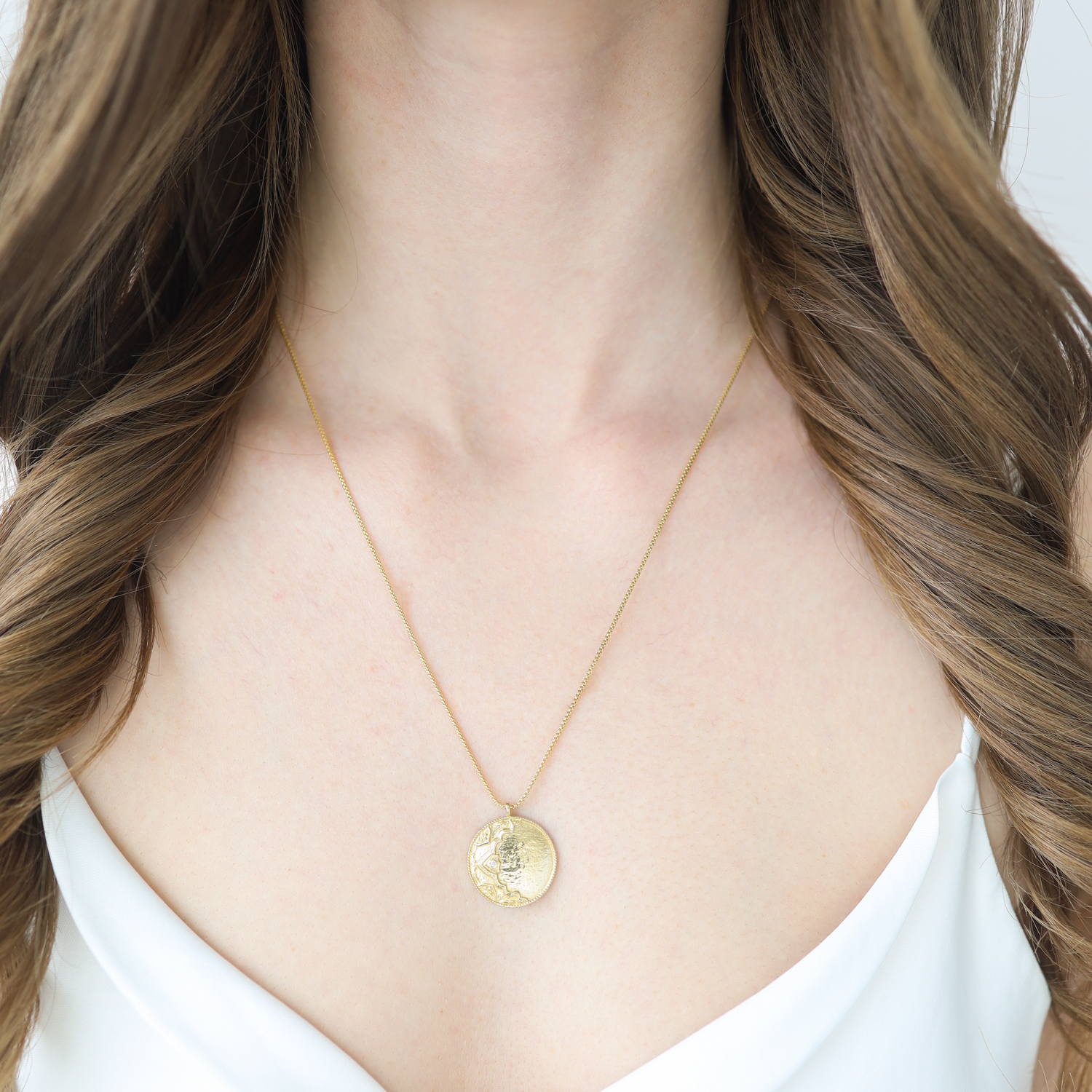 Lulu: Ayla Necklace "soul reflection" yellow bronze