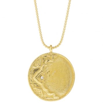 Lulu: Ayla Necklace  "soul reflection" yellow bronze