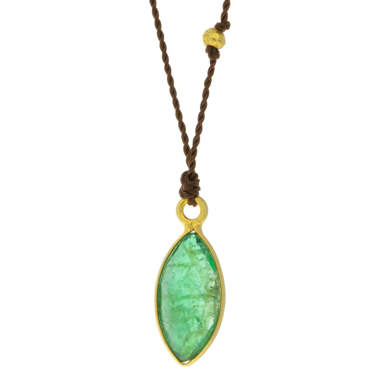 Margaret Solow: Necklace,Emerald ,14 kt