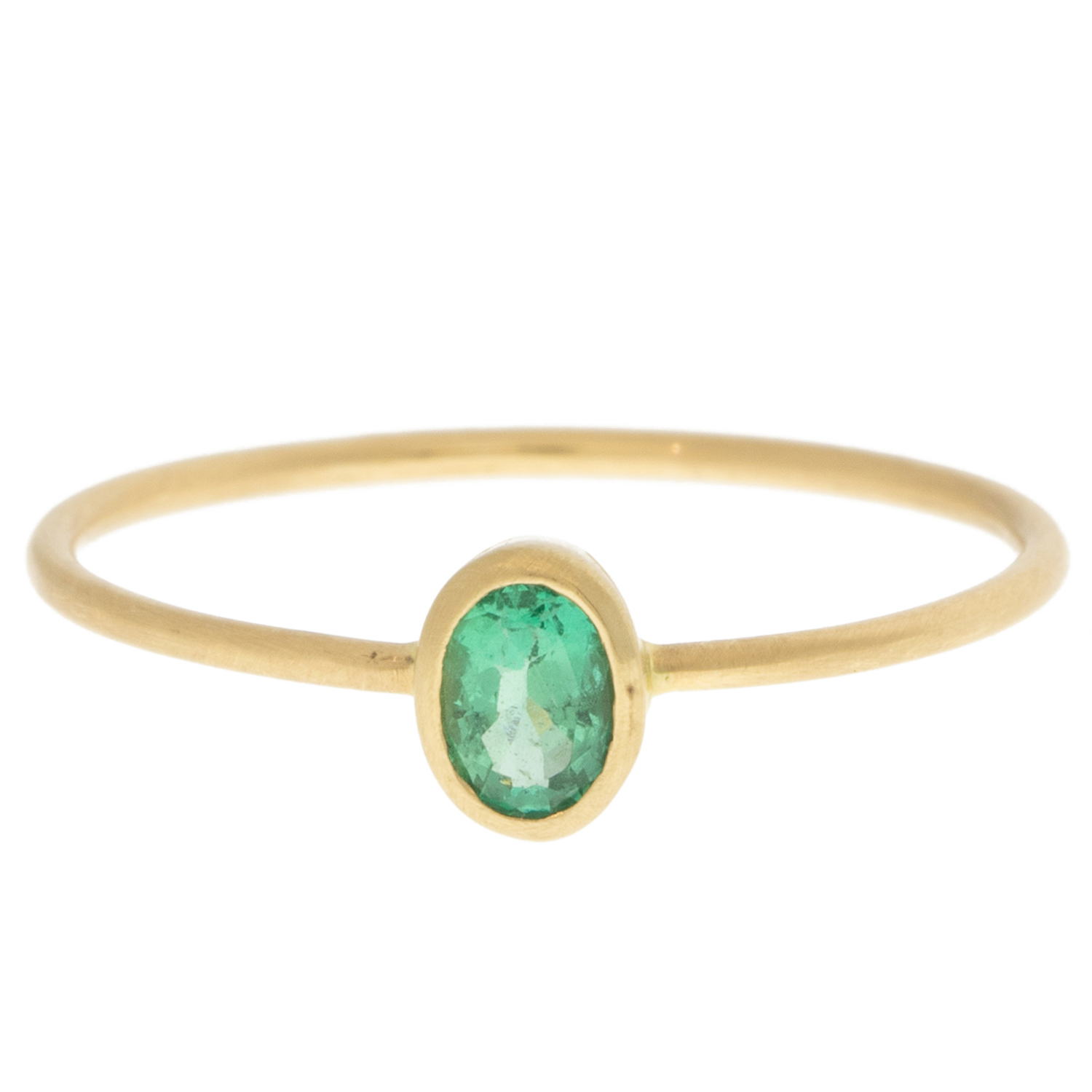 Margaret Solow: Ring,14 kt Emerald,Small Oval