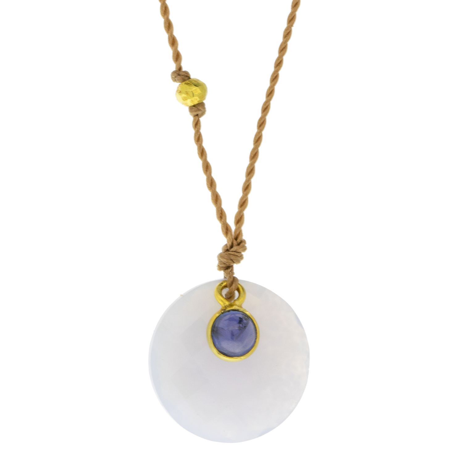 Margaret Solow: Necklace,Chalcedony & sapphire , 18kt