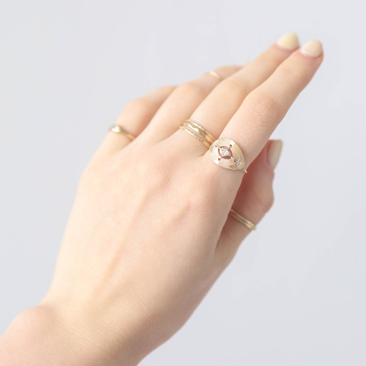 Celine Daoust: Diamonds Eye and moon ring