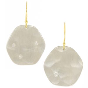 Sarah McGuire: Ursa Major Earring, Silver, measure 1 1/8" x 3/4", including earwire