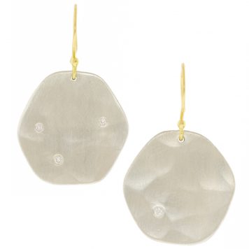 Sarah McGuire: Ursa Major Earring, Silver, measure 1 1/8" x 3/4", including earwire