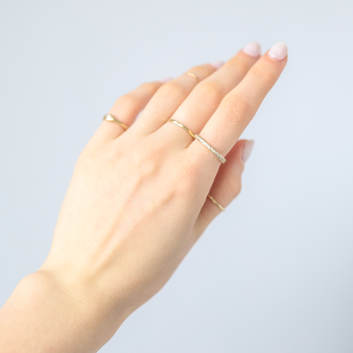 Lio & Linn: Ring, Pure Love White Diamond Eternity Band, 14k Yellow Gold