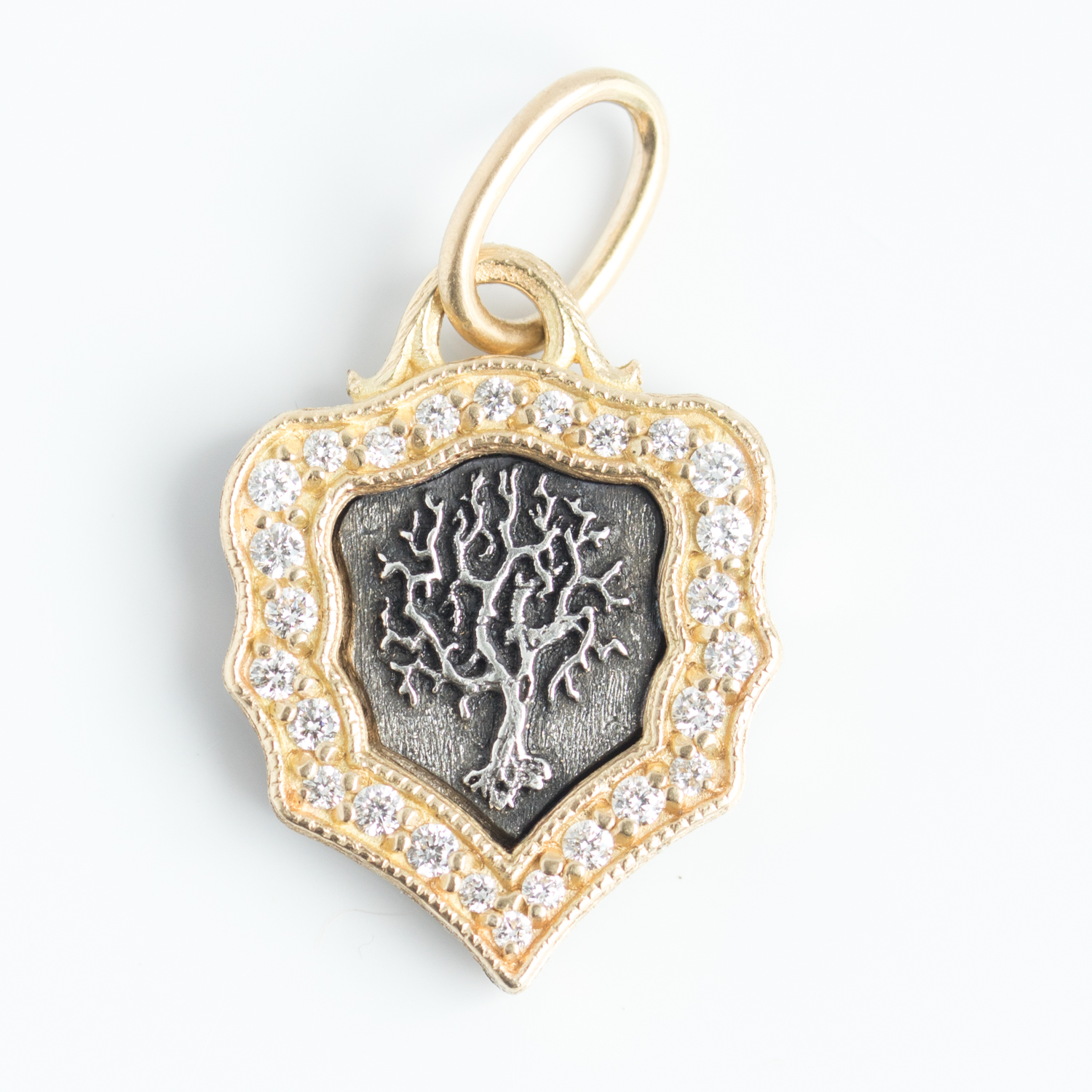 Erica Molinari Trunk Show: ss baby ornate pointed diamond tree "love my life"