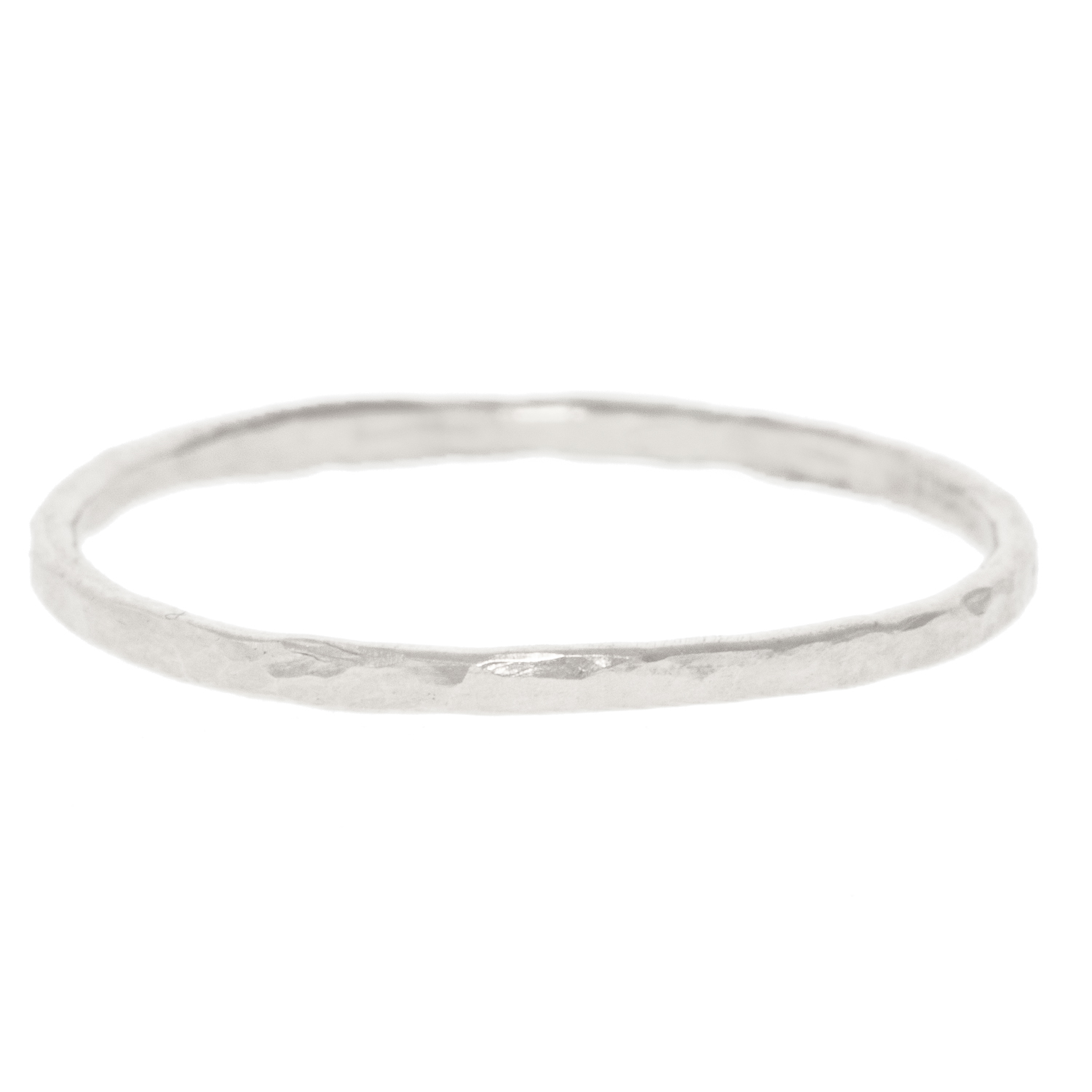 Landucci : Hammered stacking band,Sterling silver