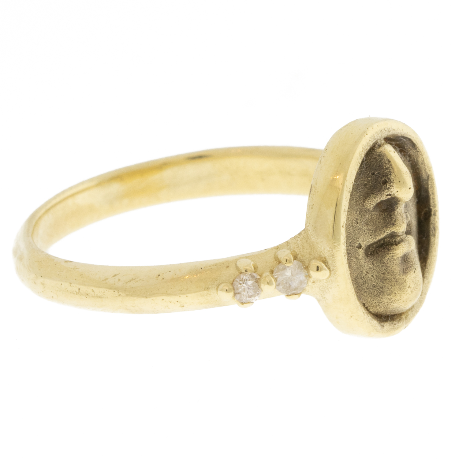 Atelier Narcé: Golden Ara Pacis Ring, 14K gold & diamonds