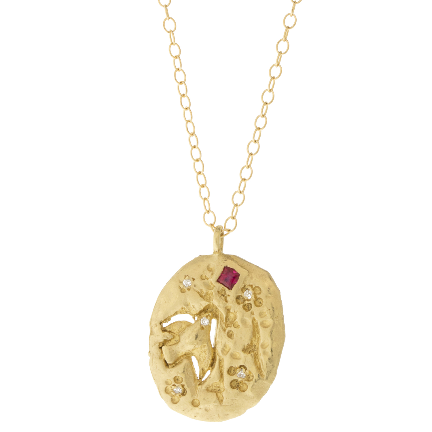 Victoria Cunningham Trunk Show: 14K bird in cherry blossom tree
