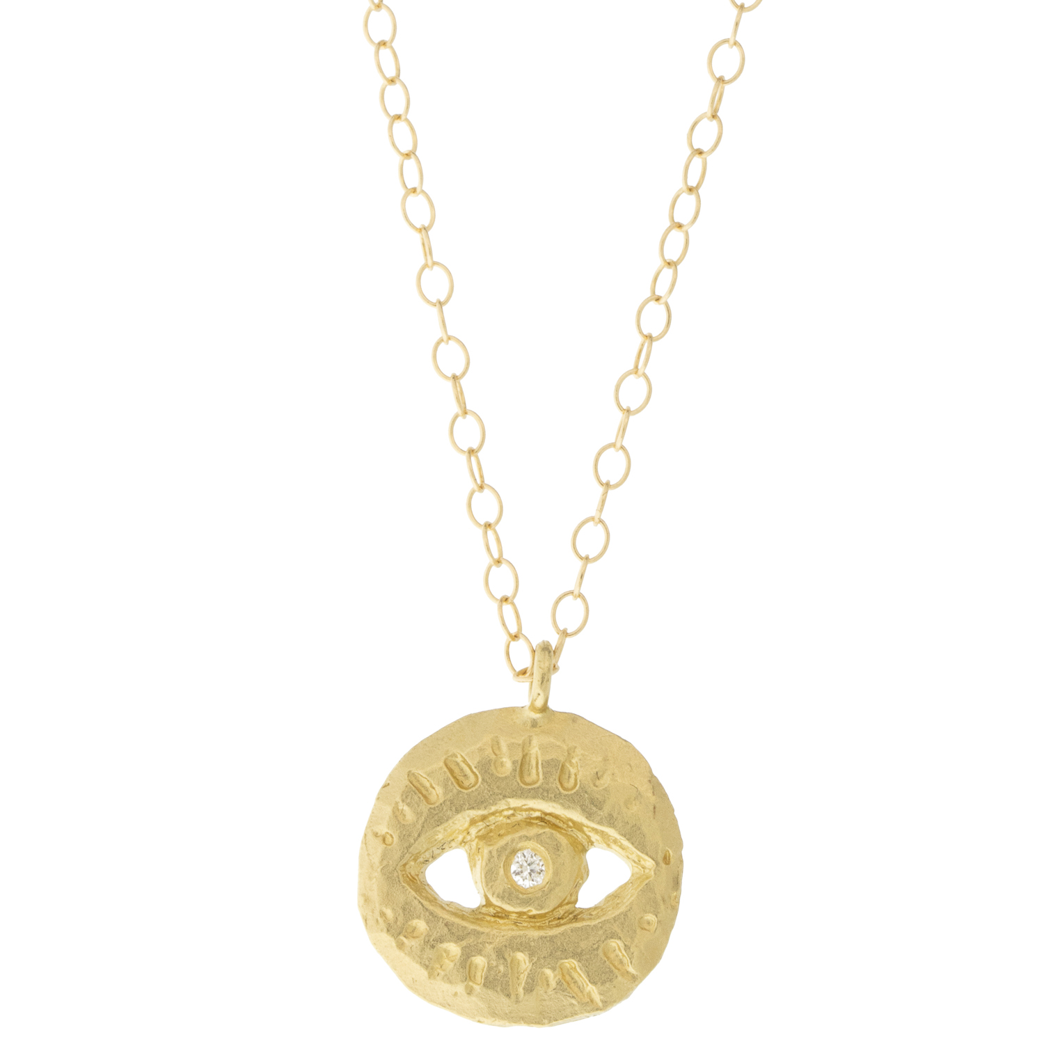 Victoria Cunningham Trunk Show: 14K Evil Eye Disc