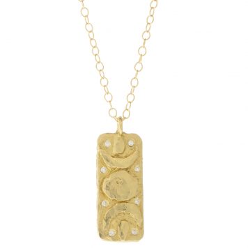 Victoria Cunningham Trunk Show: 14K Triple Goddess, Chain measures 16 1/2", Pendant measures 13/16" x 5/16" including bail