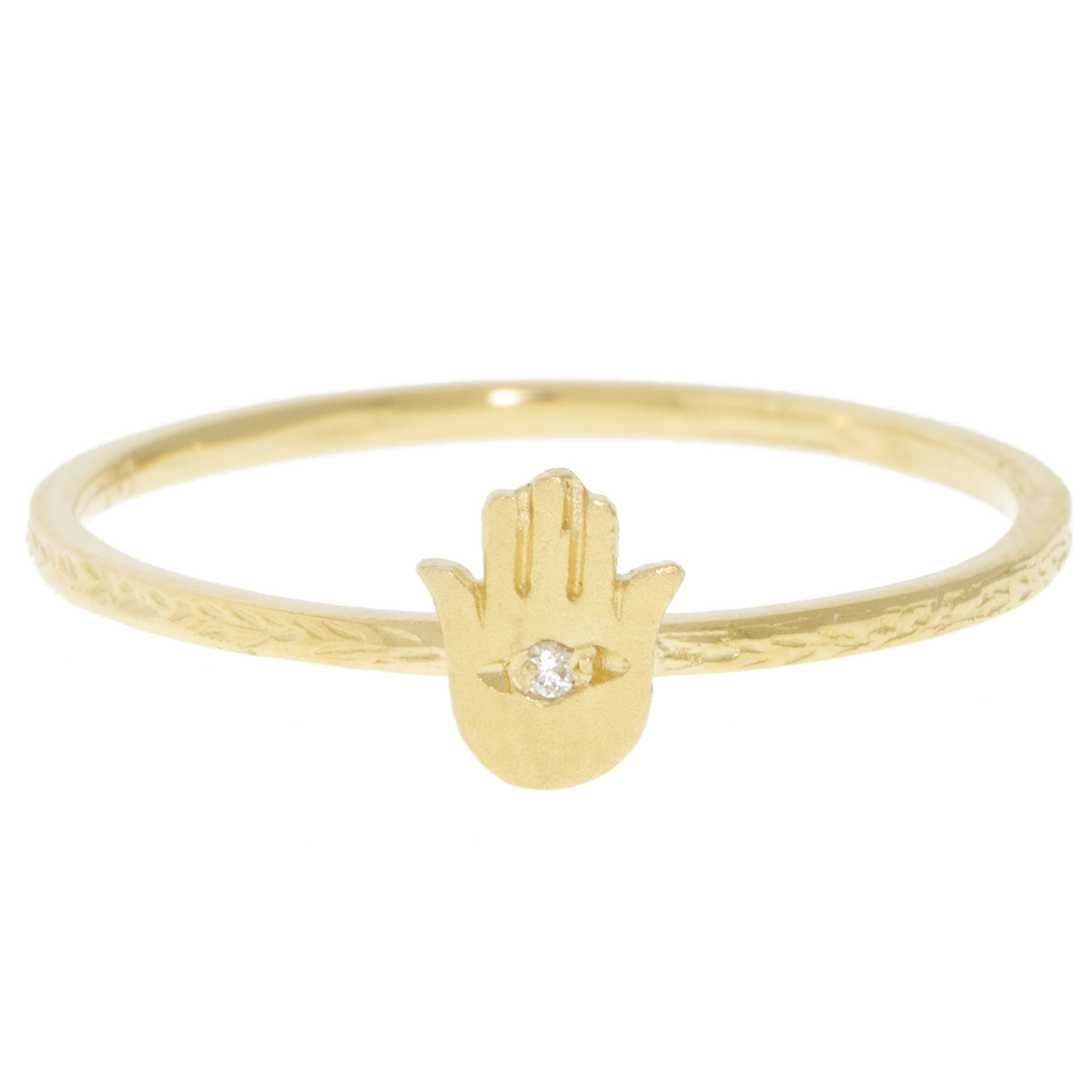 Victoria Cunningham Trunk Show: Ring, Hamsa, Diamond, 14K yellow gold