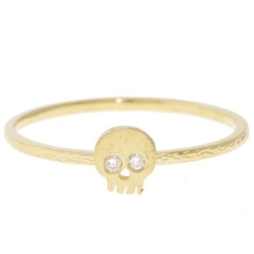 Victoria Cunningham Trunk Show: Ring, Skull, Diamond, 14K yellow gold