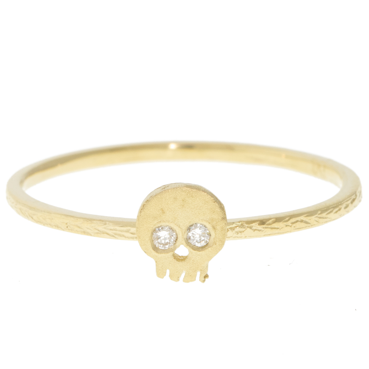 Victoria Cunningham Trunk Show: Ring, Skull, Diamond, 14K yellow gold