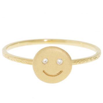 Victoria Cunningham Trunk Show : Ring, Smiley Face, 14K yellow gold
