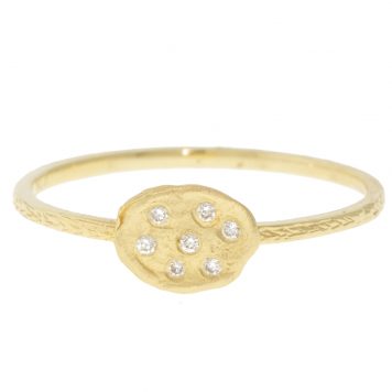 Victoria Cunningham Trunk Show: Ring, Medium Flake, Diamonds, 14K yellow gold