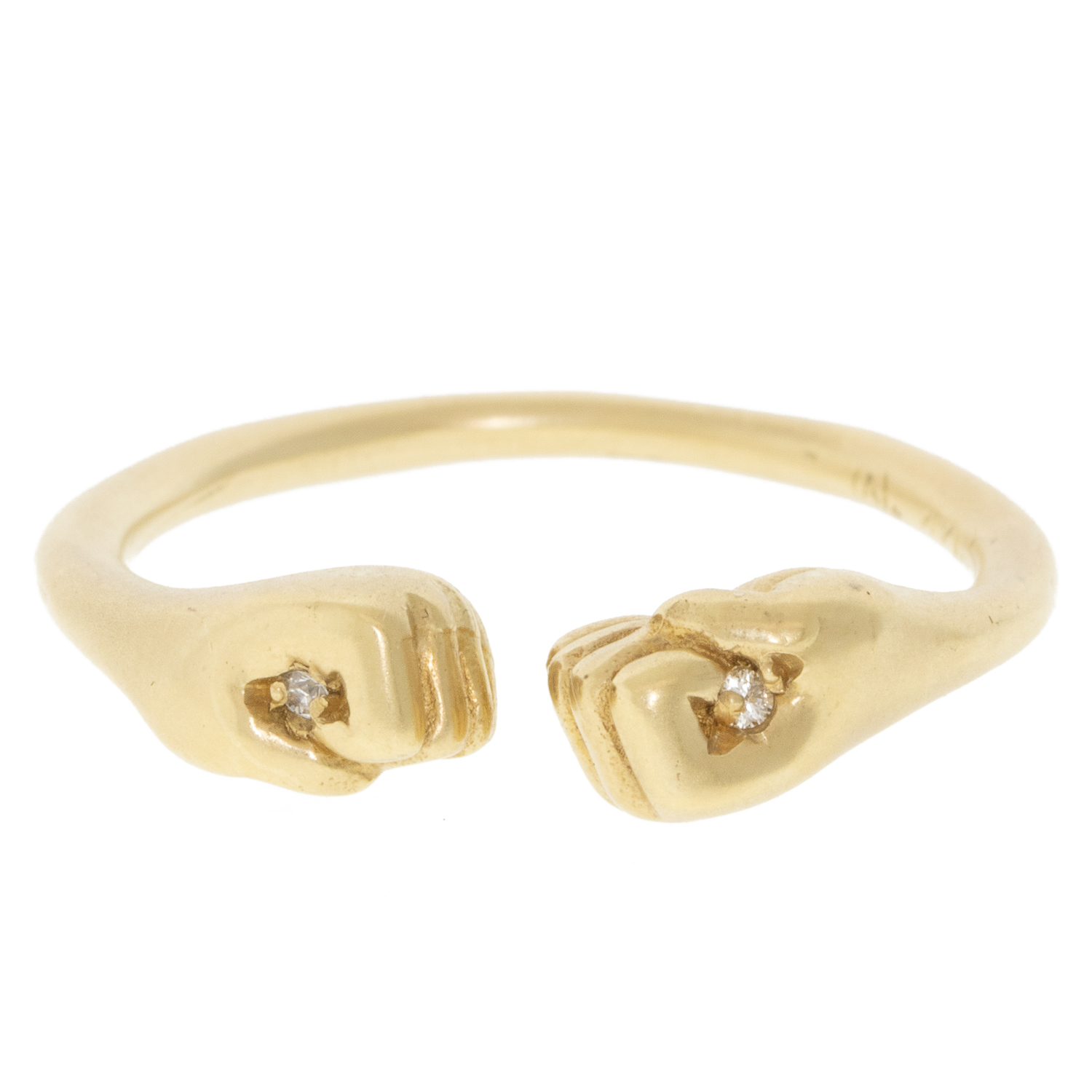 Victoria Cunningham Trunk show : Ring, 14 K WG, Fist bump