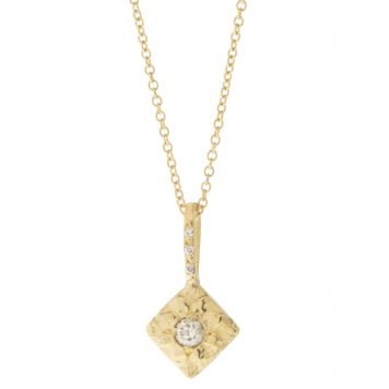 Robin Haley: Necklace, 14K Gold, The Love Star artifact ,Diamond bail,0.015tcw, 16/18"