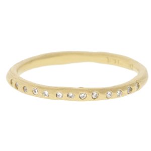 Victoria Cunningham Trunk show : Ring, Stacking Band, 13 diamonds, 14K yellow gold