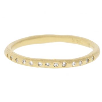 Victoria Cunningham Trunk show : Ring, Stacking Band, 13 diamonds, 14K yellow gold