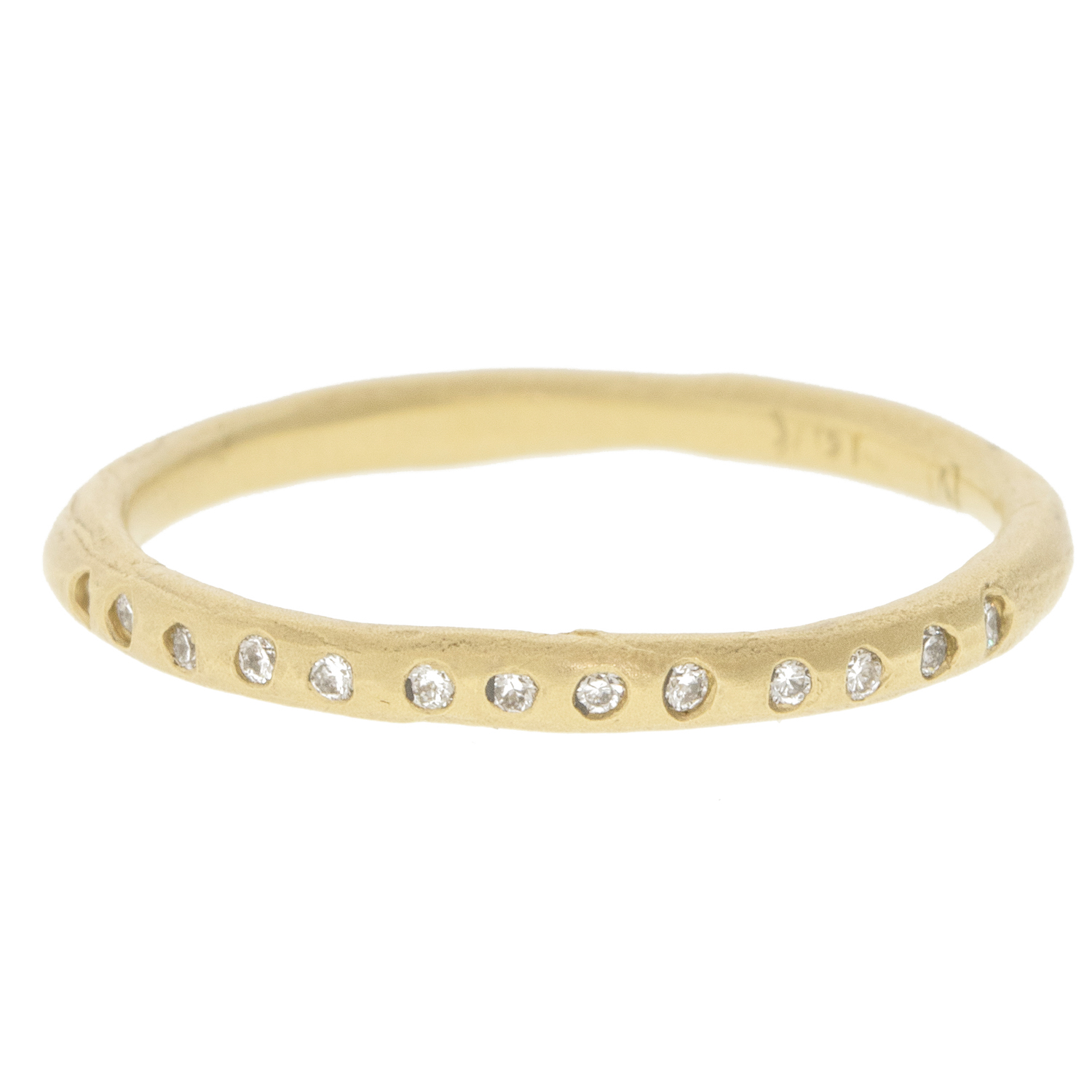 Victoria Cunningham Trunk show : Ring, Stacking Band, 13 diamonds, 14K yellow gold