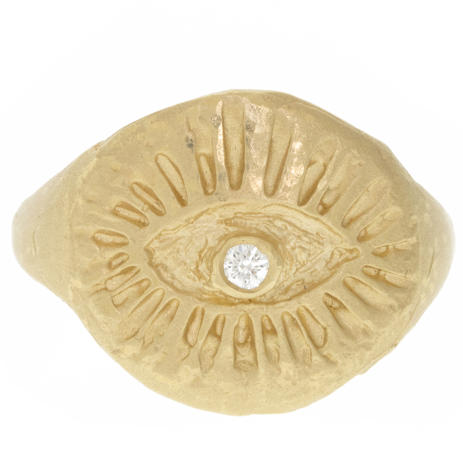 Victoria Cunningham Trunk show : Ring, 14 K Yellow gold,Evil eye signet