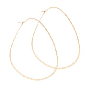 Melissa Joy Manning: 14K gold Medium Triangle Hoop Earrings