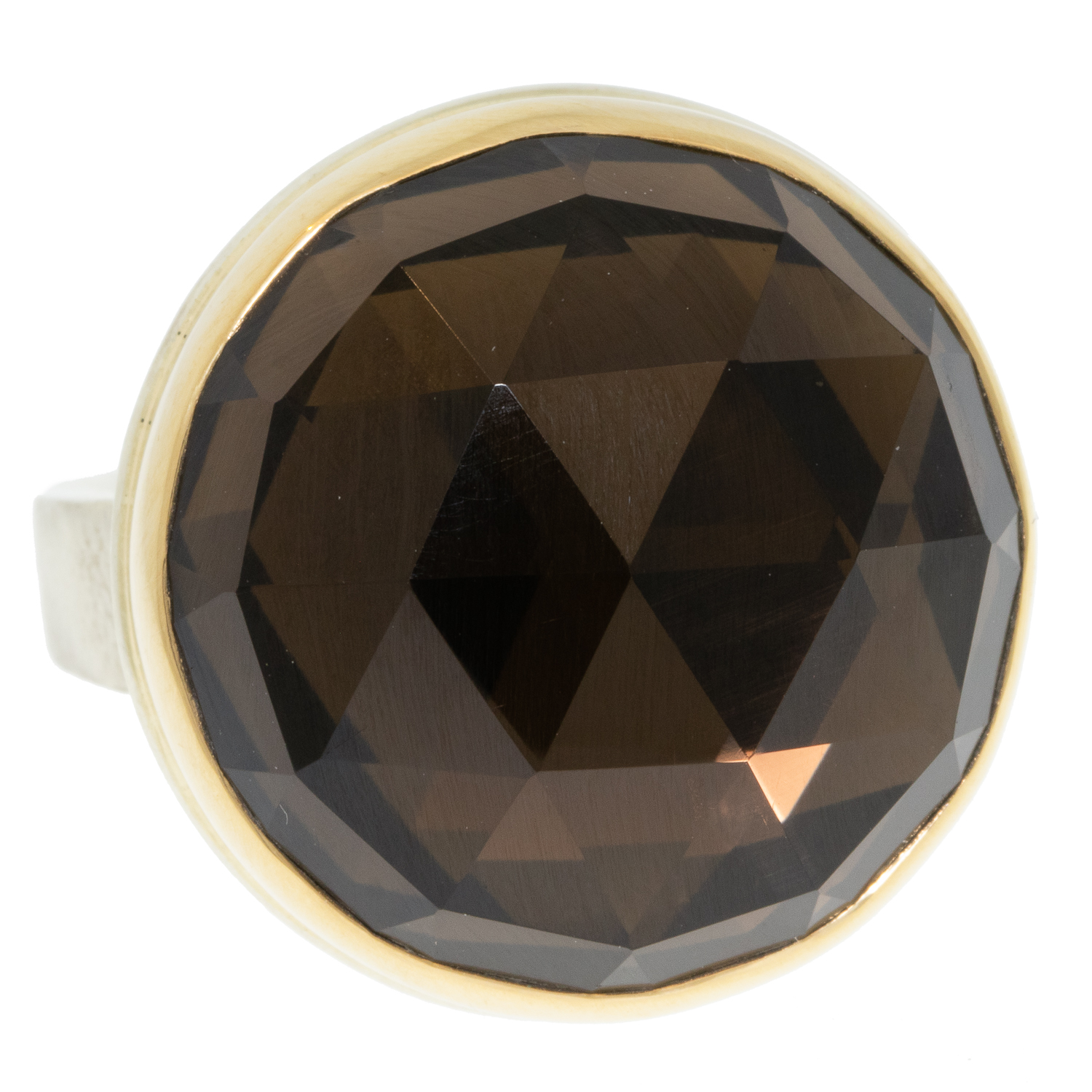 gold and silver ring with quartz by jewelry designer Jamie Joseph