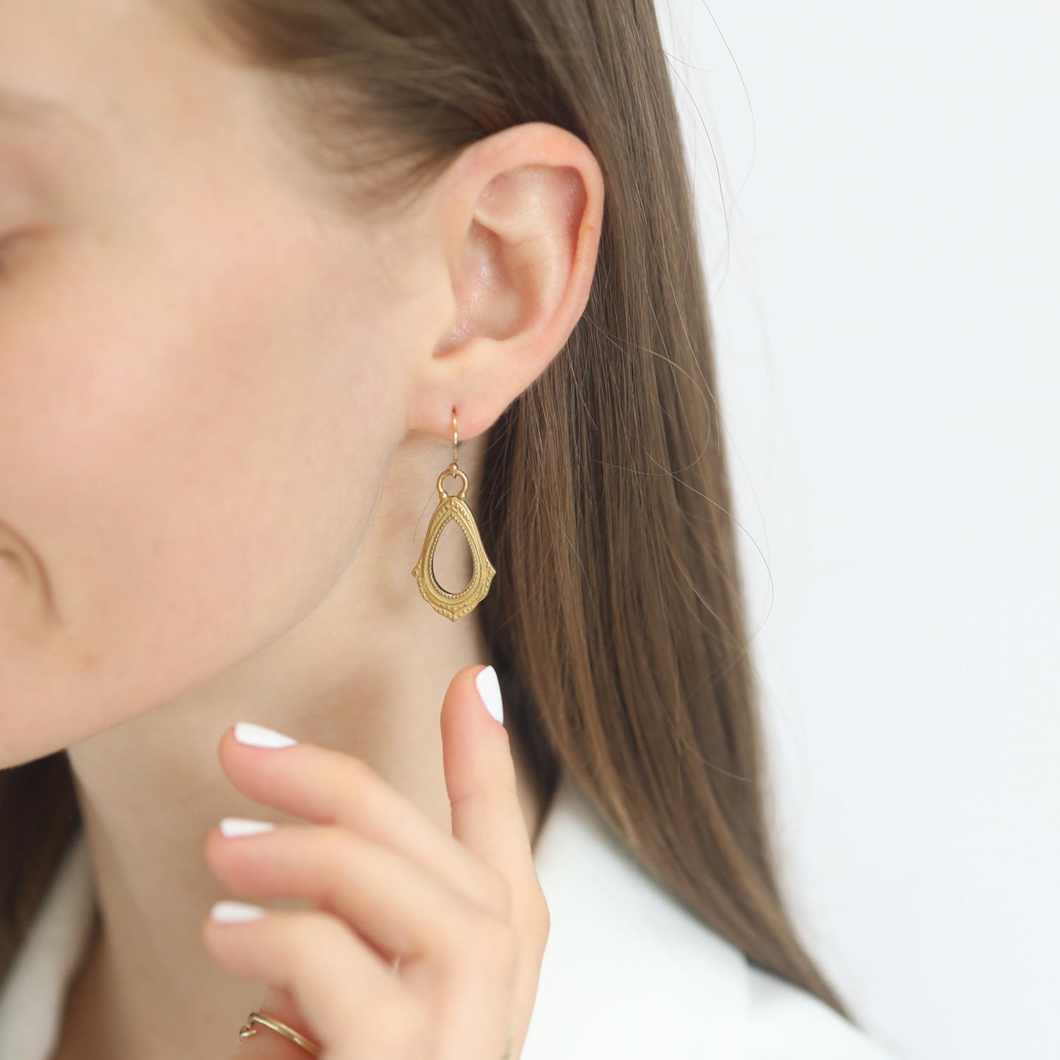 LuLu: Mudra Earrings Yellow Bronze Small "Delight in discovery" earrings