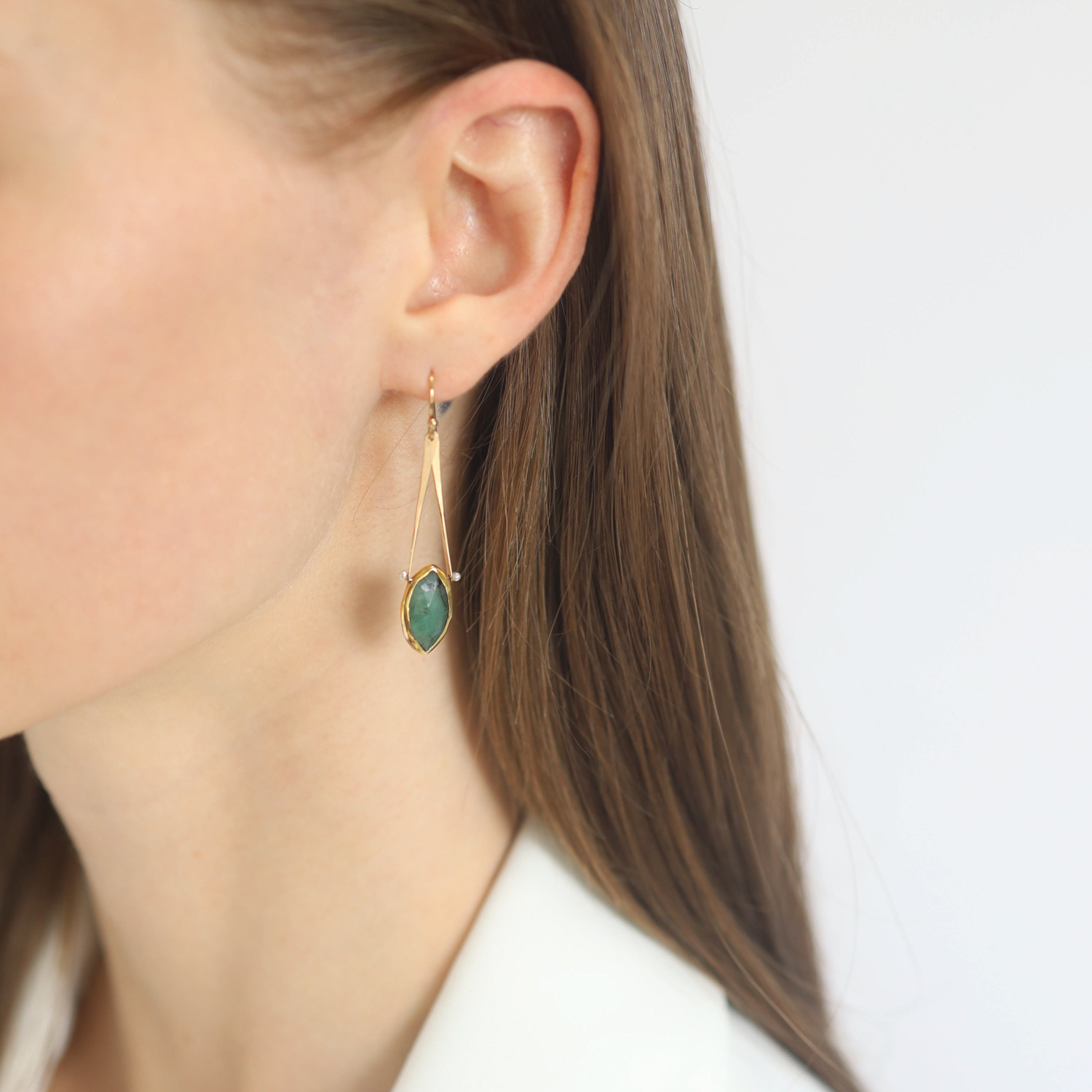 LuLu: Aden Emerald Earrings