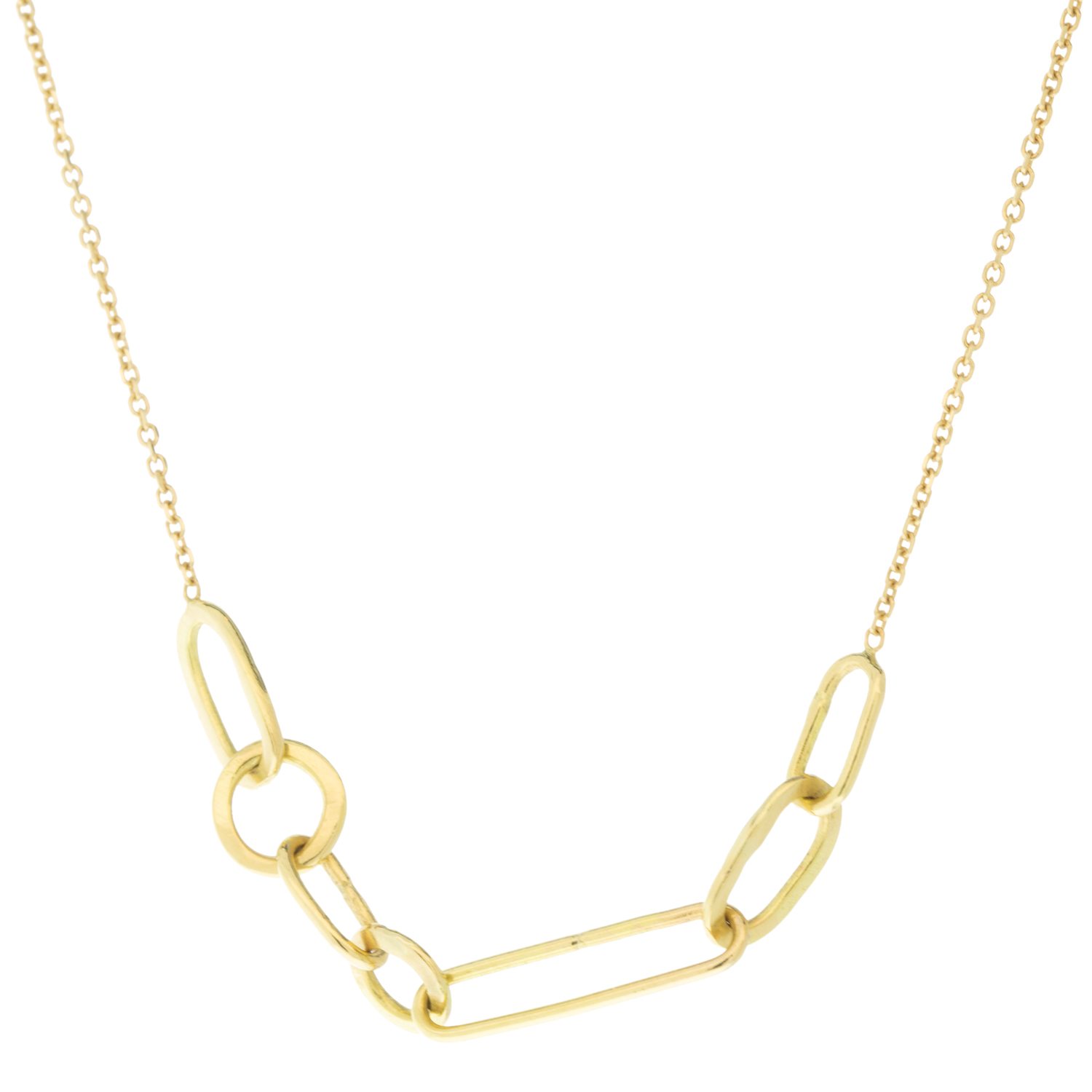 Sweet Pea: Necklace, Linked with Love, 18K gold, Measures 15" in length