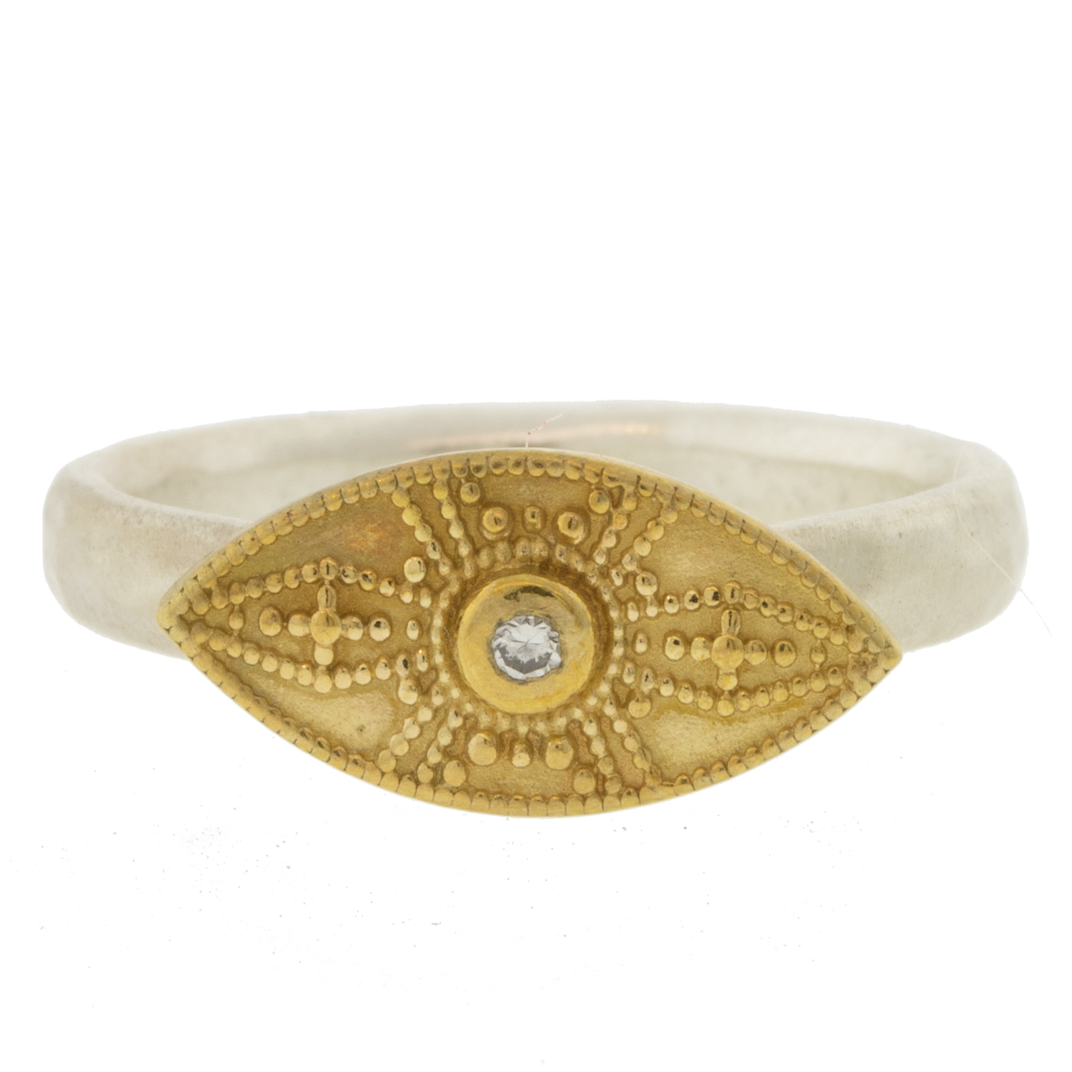 LuLu: Ajna bronze/SS/diam RING