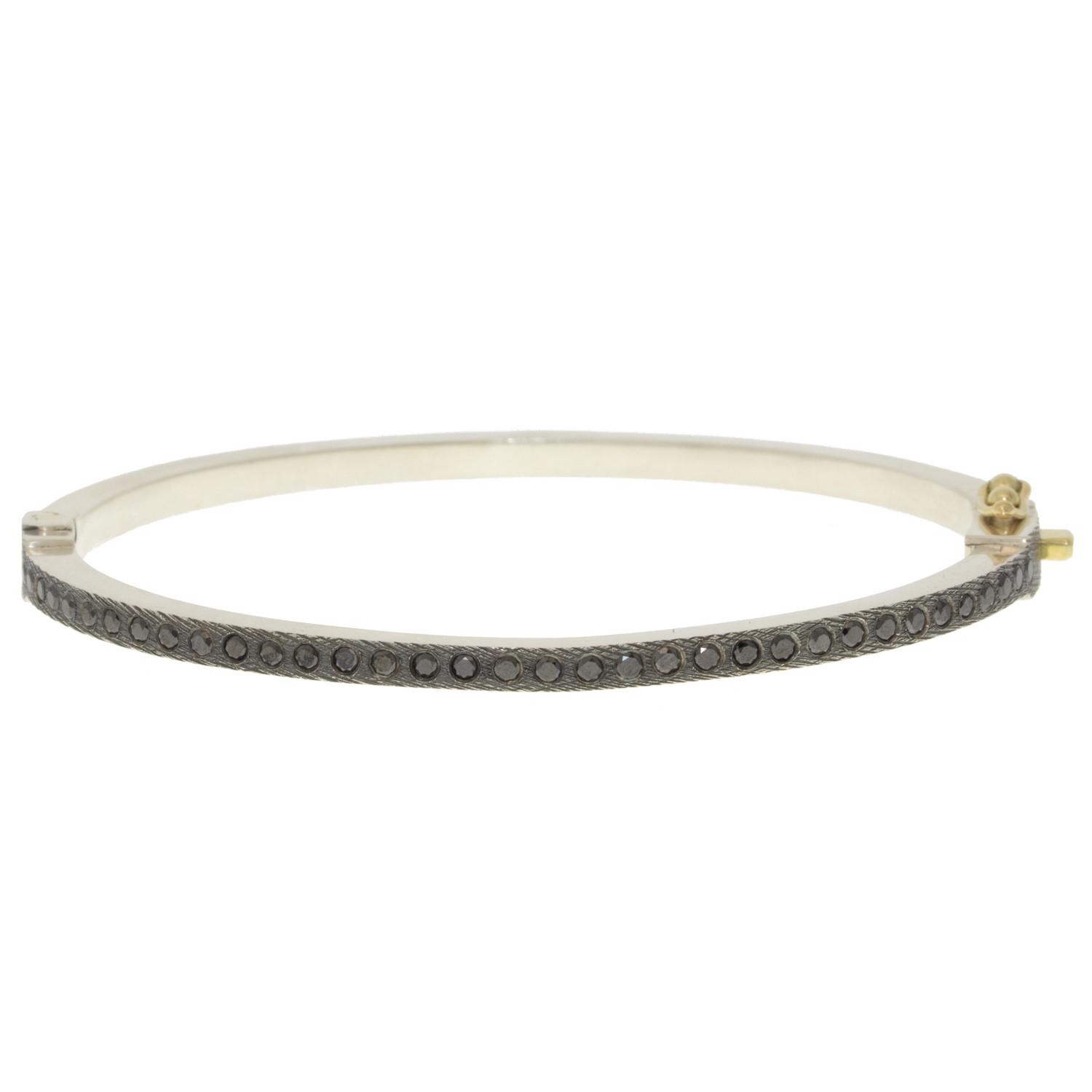 Rene Escobar Trunk Show: Bangle, Adam 2.5mm, SS, Black Diamonds