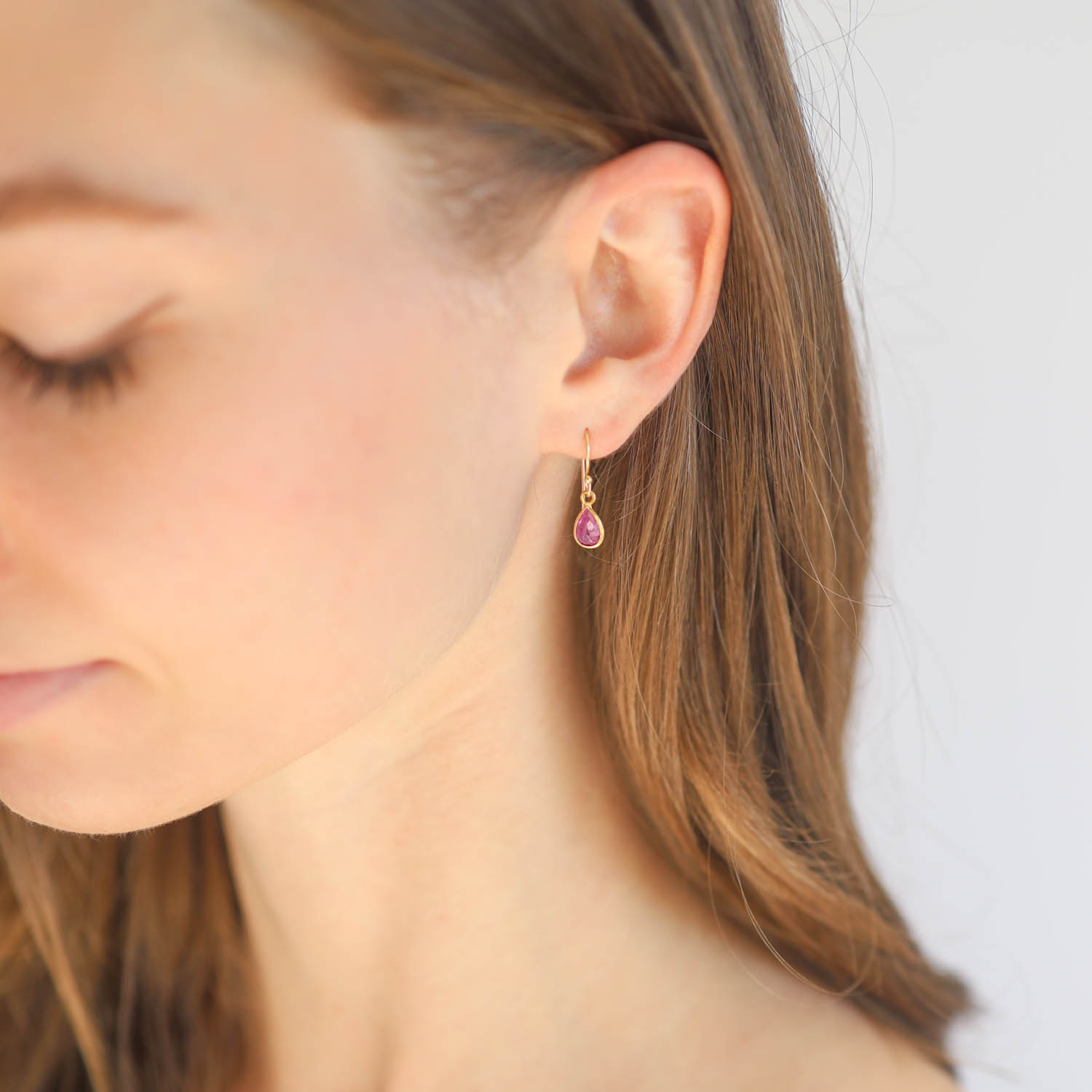 Margaret Solow: 18K Ruby earrings