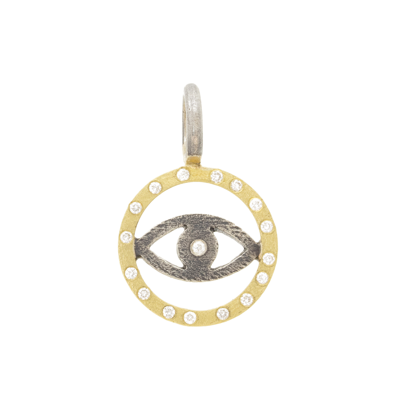 Rene Escobar Trunk Show: PENDANT, EYE, SS, YELLOW GOLD