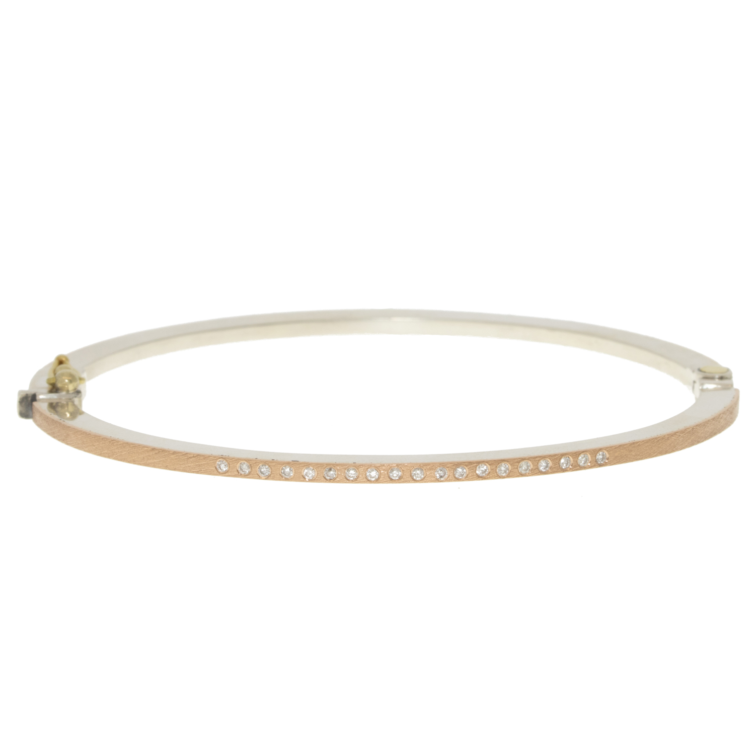 Rene Escobar Trunk Show: Bangle, Laura 1.8mm, 18K Rose Gold, Diamonds