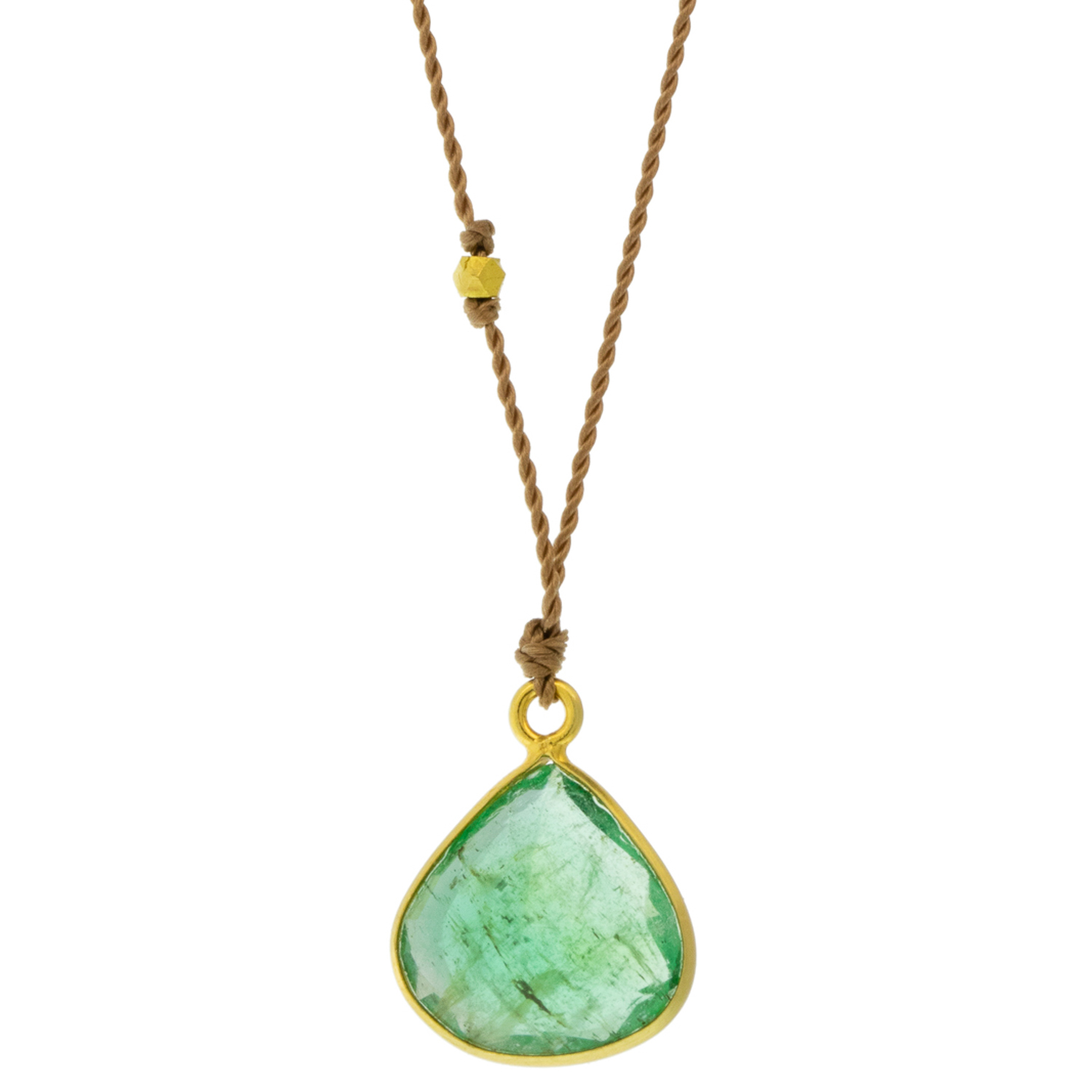 Margaret Solow: Necklace, 18k Gold,Emerald