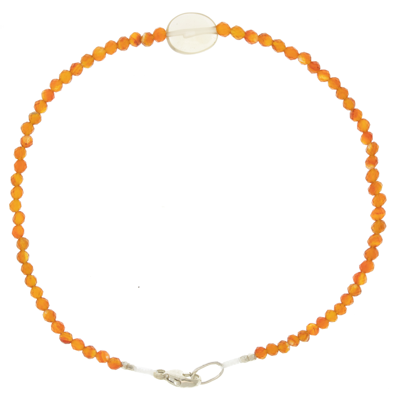 Margaret Solow: Bracelet,Carnelian & Cognac quartz