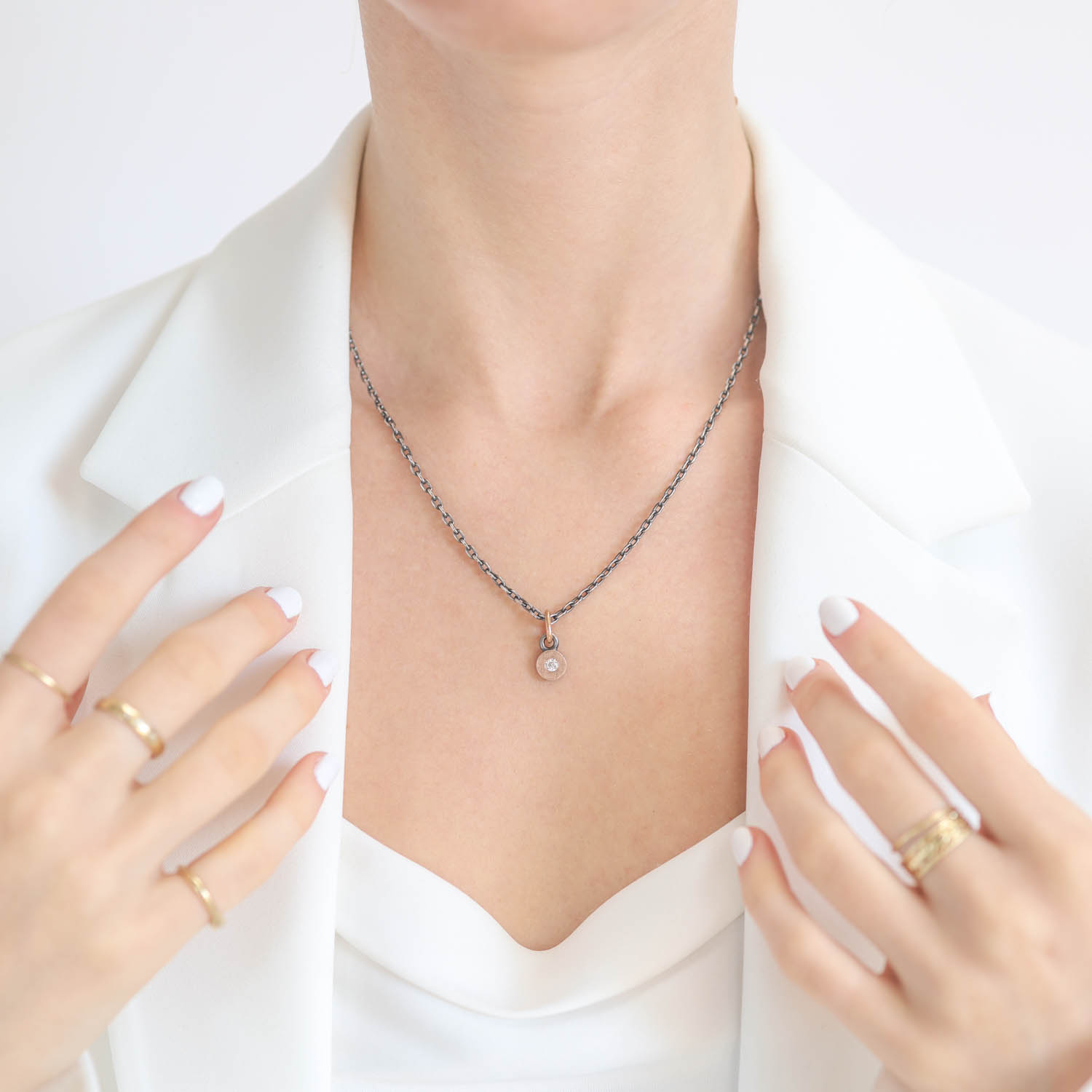 Rene Escobar Trunk Show: PENDANT, VALERY, X-SMALL, ROSE GOLD, DIAMOND
