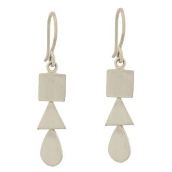 Jane Diaz: Small Organic Cascade in Sterling Silver, Measure 1 3/8″ x 1/4″
