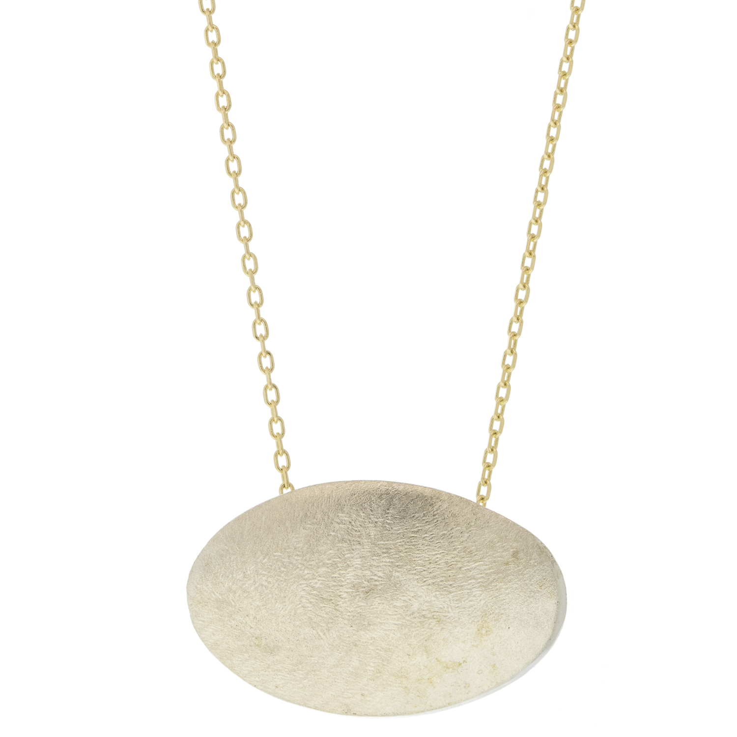 Shaesby:Large Oval Shadow pendant, chain measures 20", pendant measures 5/8" x 7/8"