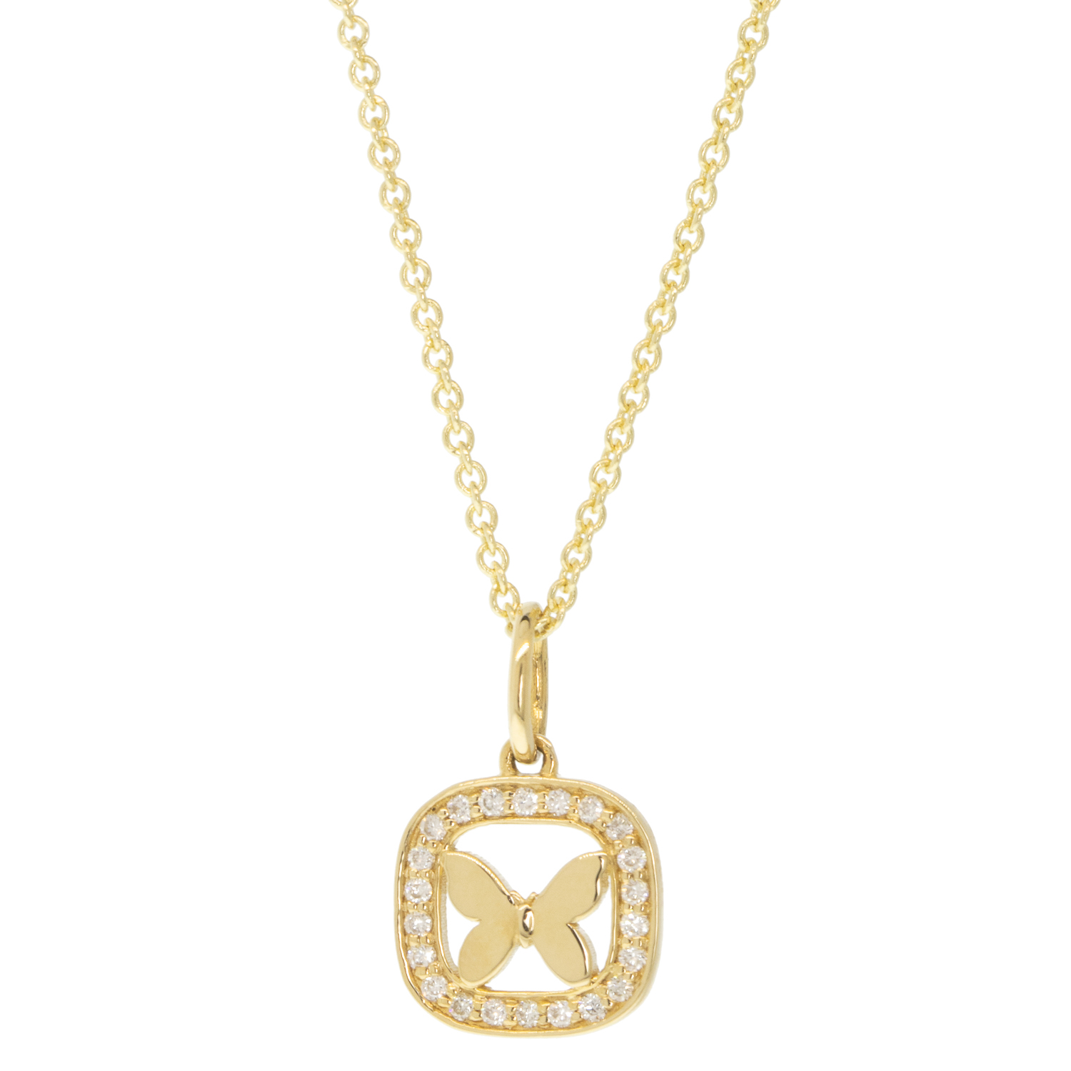 Sydney Evan: Necklace,14k Yellow Gold ,Butterfly open icon