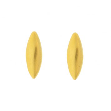 Jane Diaz: Rice Stud Earring in Gold Plate
