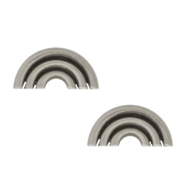 Jane Diaz: Rainbow stud, Sterling silver, measures 1/4" x 1/2"