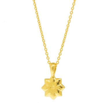 Gurhan: necklace, pendant, 22k gold, 9/16" x 3/8" star including bail, 16-18" 22k chain, 18k clasp