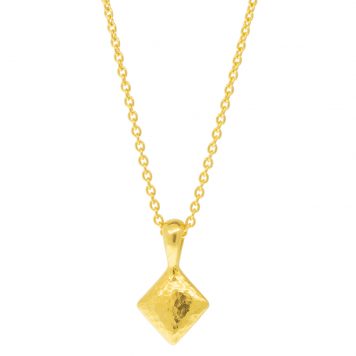 Gurhan: necklace, pendant, 22k gold, 1/2" x 5/16" kite including bail, 16-18" 22k chain, 18k clasp