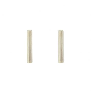 Jane Diaz: Simple Bar Stud, Sterling Silver, measure 3/8" x 1/16"